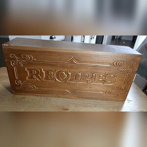 Wooden Recipe Box